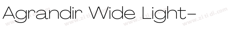 Agrandir Wide Light字体转换